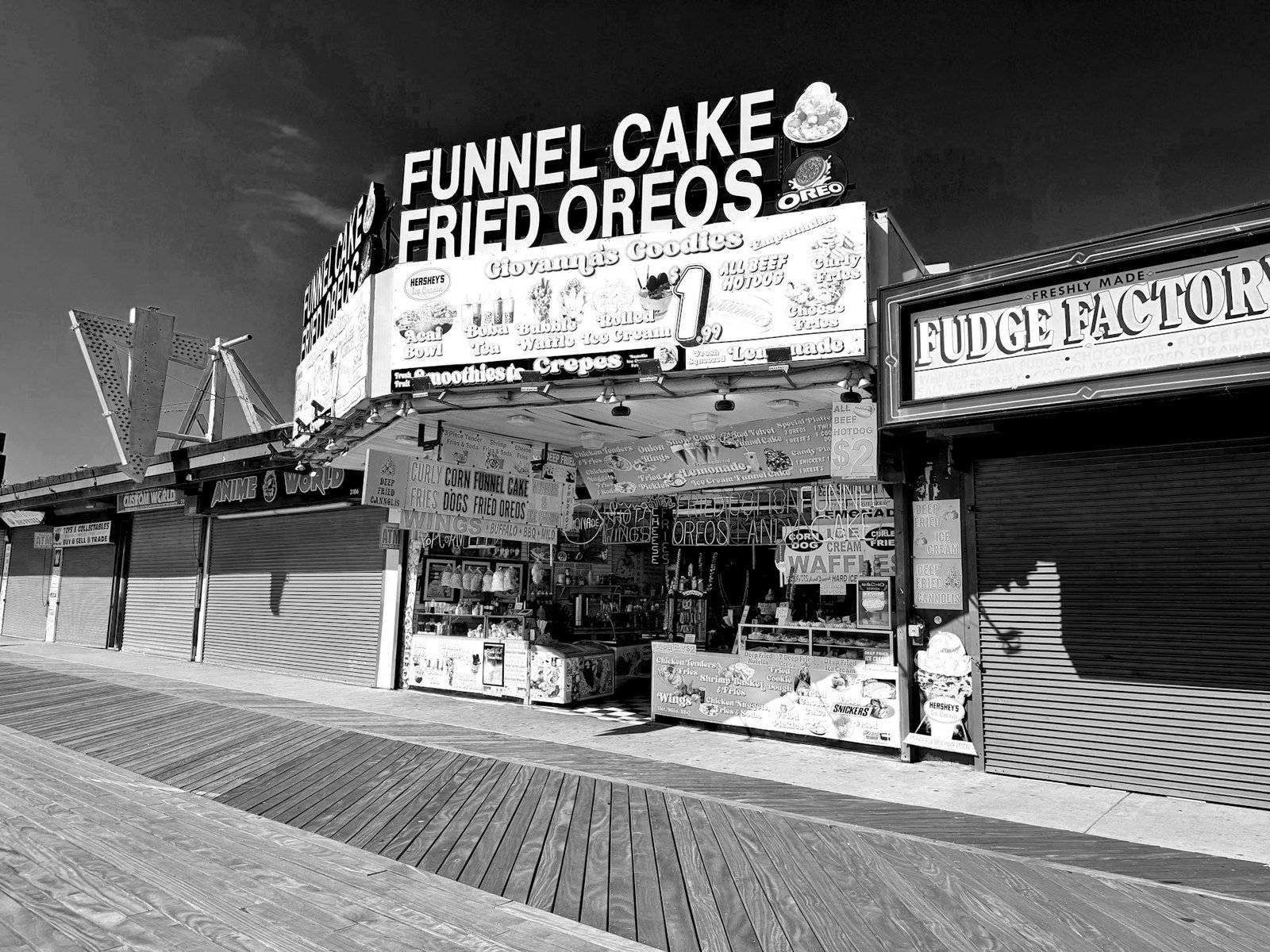 Boardwalk food stand on the Jersey Shore