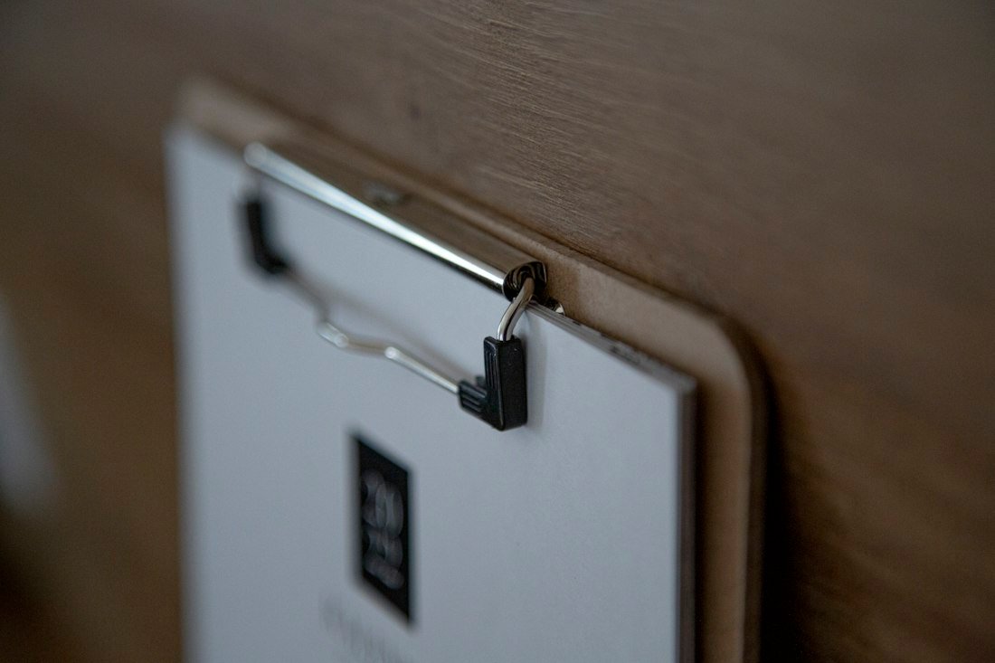 White and brown wooden door
