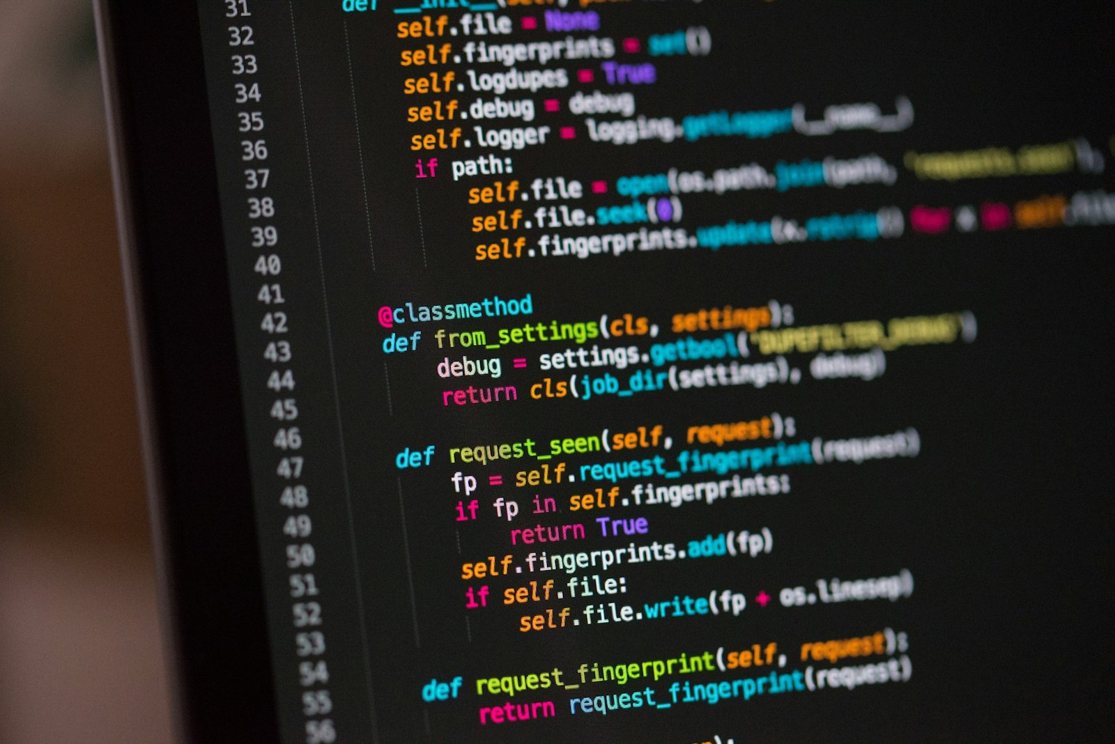 A computer screen with a bunch of code on it